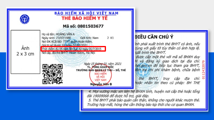 BHYT 5 năm liên tục