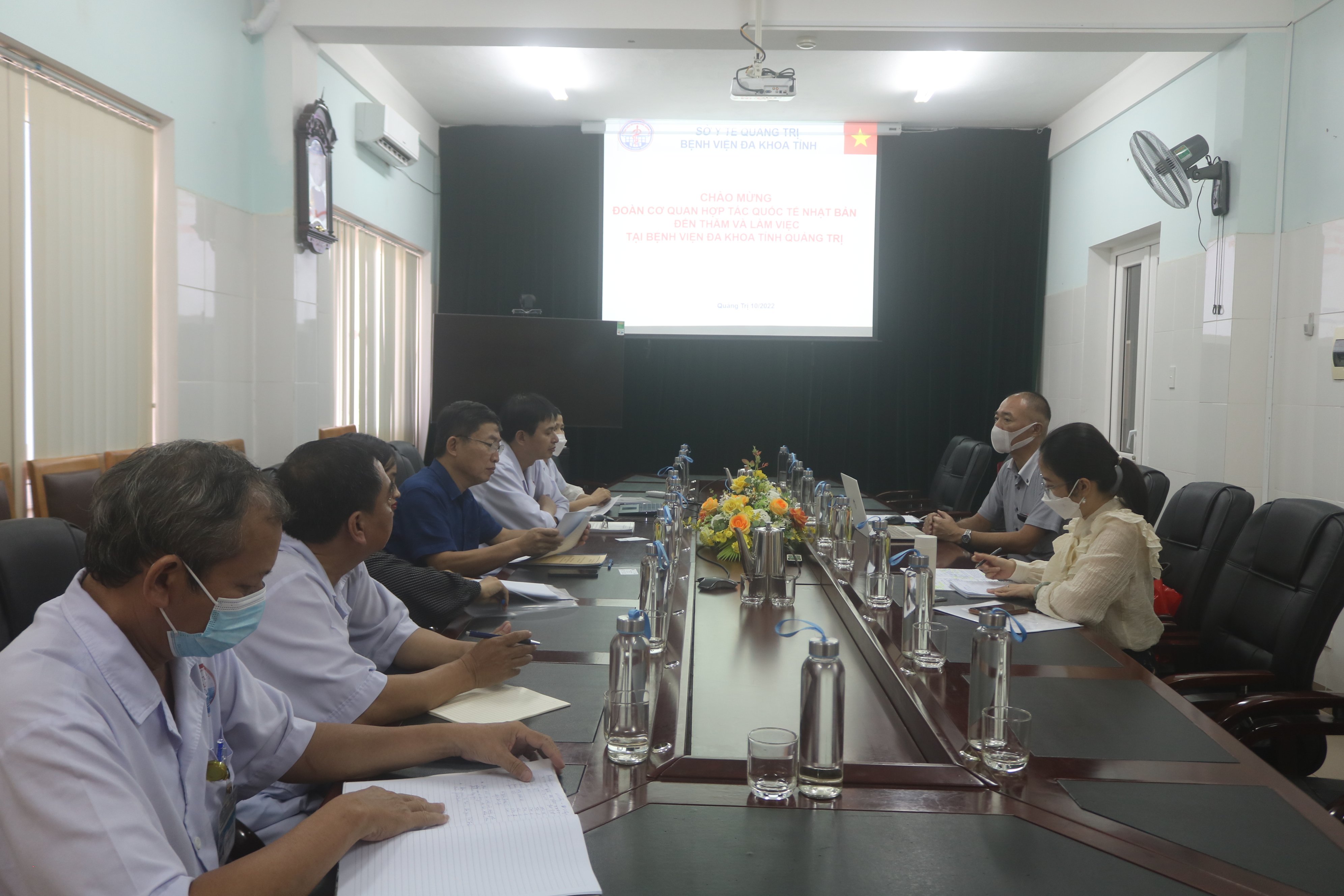 Tổ chức JICA làm việc với đại diện lãnh đạo Sở Y tế, đại diện lãnh đạo BVĐK Tỉnh